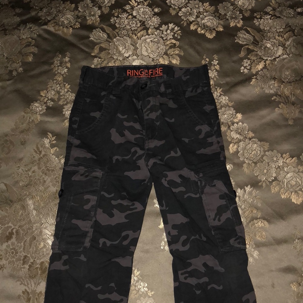 Boys camo cargo pants